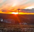 shetland sunset with hazy sky
